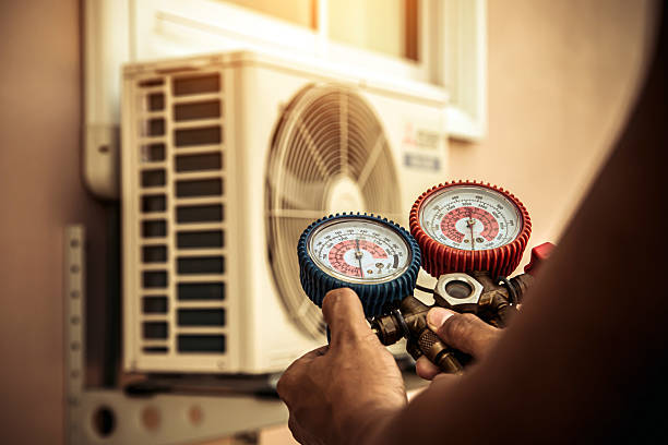 Professional Air Conditioning Service technician working in Hammonton, NJ